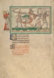 Der Drache kämpft gegen die Gerechten